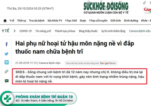 Những tác hại nguy hiểm khi chữa trĩ không đúng cách.