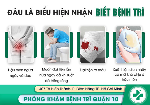 Một số biểu hiện của bệnh trĩ.